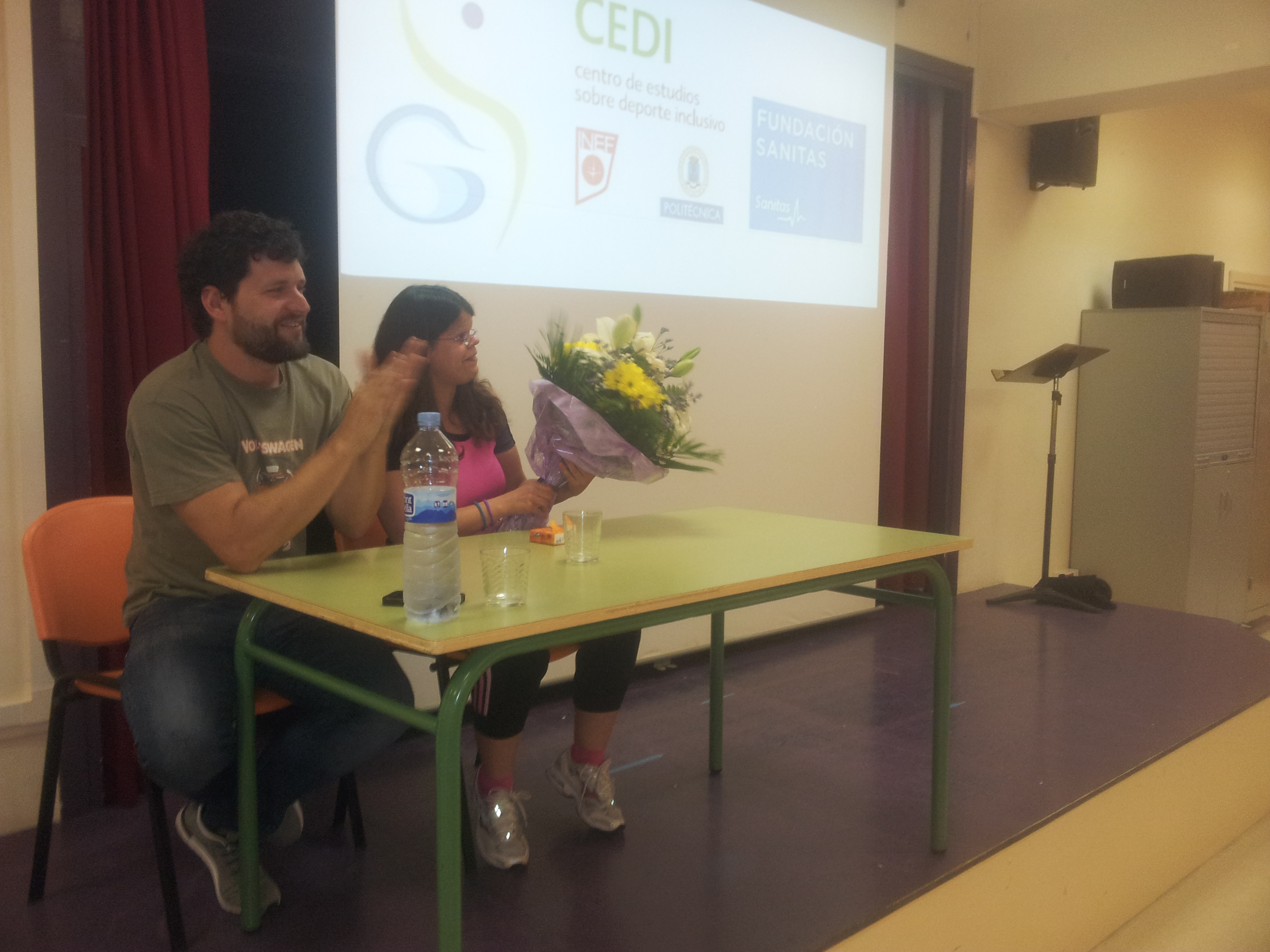 Laura Garc&iacute;a, en el programa DIE del colegio de Falces